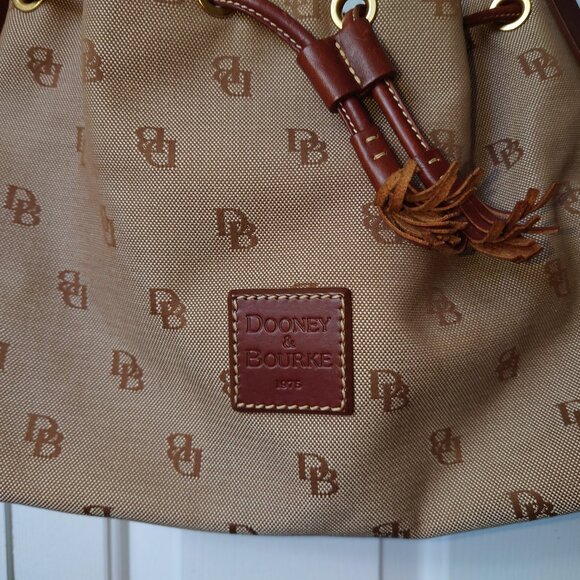 Dooney & Bourke Signature Drawstring Bucket Bag - Picture 10 of 14